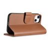 2in1 ādas korpuss ar iPhone 14 anti-RFID maka korpuss brūns atloks