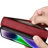 2in1 ādas korpuss ar iPhone 14 anti-RFID maka korpuss sarkans