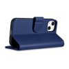 2in1 ādas korpuss ar iPhone 14 anti-RFID maka korpuss zils