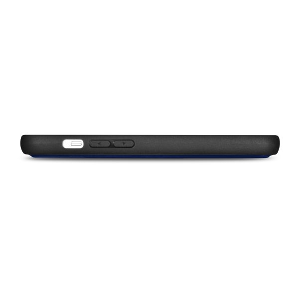 2in1 ādas korpuss ar iPhone 14 anti-RFID maka korpuss zils