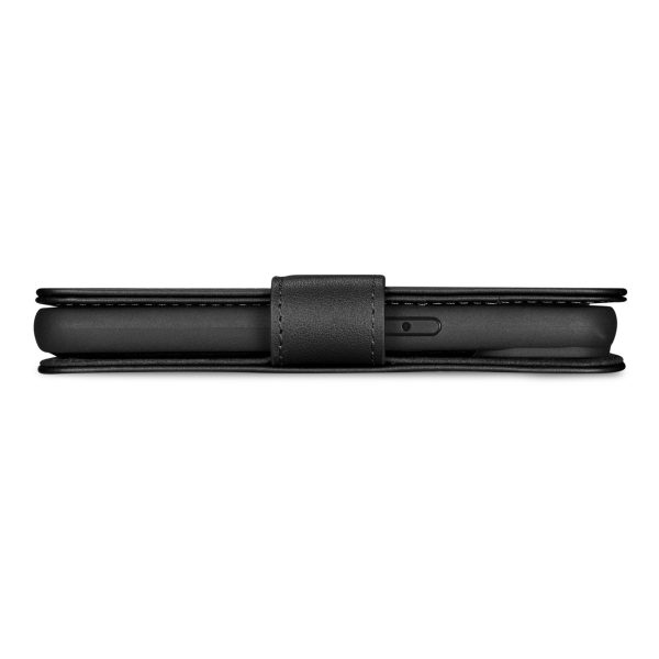 2in1 ādas korpuss ar iPhone 14 Pro anti-RFID maka korpuss melns