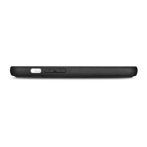 2in1 ādas korpuss ar iPhone 14 Pro anti-RFID maka korpuss melns