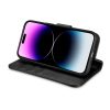 2in1 ādas korpuss ar iPhone 14 Pro anti-RFID maka korpuss melns