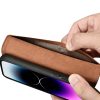 2in1 ādas korpuss ar iPhone 14 Pro anti-RFID maka korpuss brūns