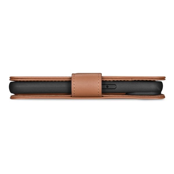 2in1 ādas korpuss ar iPhone 14 Pro anti-RFID maka korpuss brūns