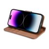 2in1 ādas korpuss ar iPhone 14 Pro anti-RFID maka korpuss brūns