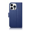 2in1 korpusa ādas apvalks ar iPhone 14 Pro anti-RFID maka korpuss zilā krāsā