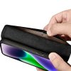 2in1 ādas korpuss ar iPhone 14 Plus anti-RFID maka korpuss melns atloks