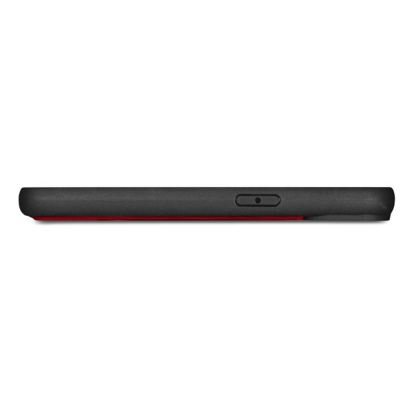 2in1 ādas korpuss ar iPhone 14 Plus anti-RFID maka korpuss sarkans