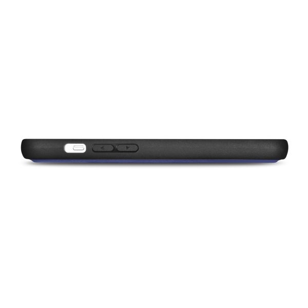2in1 ādas korpuss ar iPhone 14 Plus anti-RFID maka korpuss gaiši purpursarkanā krāsā.