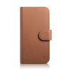 2in1 ādas korpuss ar iPhone 14 Pro Max Anti-RFID maka korpuss brūns