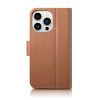 2in1 ādas korpuss ar iPhone 14 Pro Max Anti-RFID maka korpuss brūns