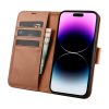 2in1 ādas korpuss ar iPhone 14 Pro Max Anti-RFID maka korpuss brūns