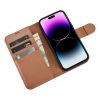 2in1 ādas korpuss ar iPhone 14 Pro Max Anti-RFID maka korpuss brūns