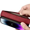 2in1 ādas korpuss ar iPhone 14 Pro Max Anti-RFID maka korpuss sarkans