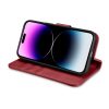2in1 ādas korpuss ar iPhone 14 Pro Max Anti-RFID maka korpuss sarkans