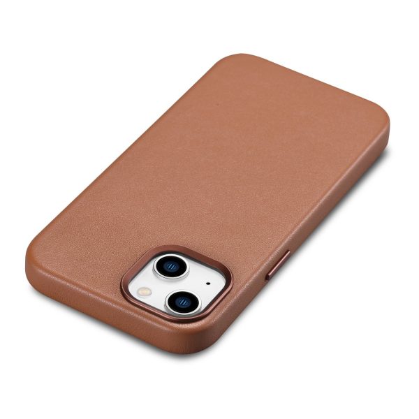 Dabiska ādas korpuss iPhone 14 Plus Magsafe Case Leather Brown
