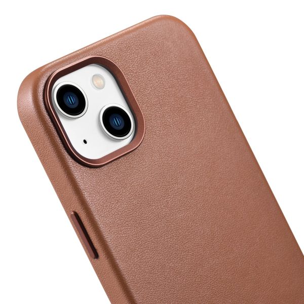 Dabiska ādas korpuss iPhone 14 Plus Magsafe Case Leather Brown