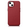 Dabiska ādas korpuss iPhone 14 Plus Magsafe Case āda sarkanā krāsā