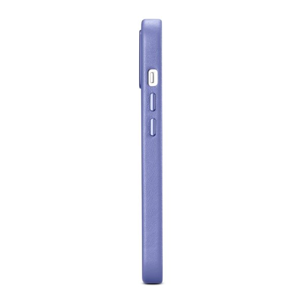 Dabiska ādas korpuss iPhone 14 Plus Magsafe Case āda Light Purple