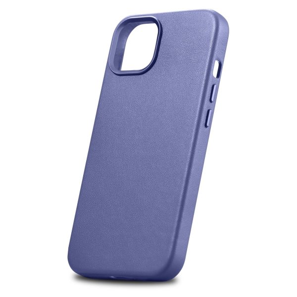 Dabiska ādas korpuss iPhone 14 Plus Magsafe Case āda Light Purple