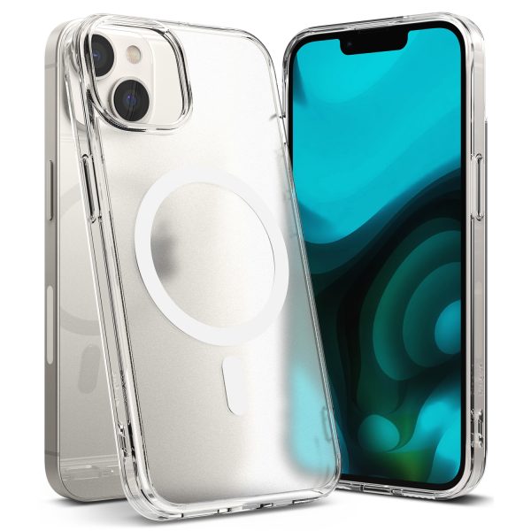 Aizsardzības korpuss ar iPhone 14 Plus 6,7 "saplūšanas magnētiskiem matētiem skaidriem caurumiem