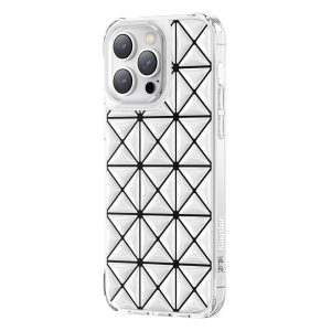Gadījuma vāks par iPhone 14 Plus Housing Miya sērijas baltā aizmugurē aizmugurē