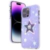 Lieta zvaigznēs iPhone 14 Plus Heart Star Series Purple Star