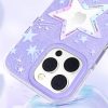 Lieta zvaigznēs iPhone 14 Plus Heart Star Series Purple Star