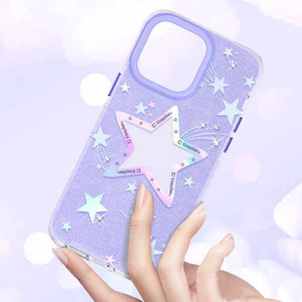 Lieta zvaigznēs iPhone 14 Plus Heart Star Series Purple Star