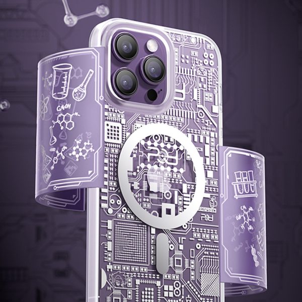 Magnētiskais korpuss iPhone 14 Pro Max MagSafe PQY Geek sērija Sudraba