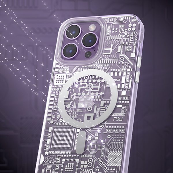 Magnētiskais korpuss iPhone 14 Pro Max MagSafe PQY Geek sērija Sudraba