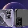 Magnētiskais korpuss iPhone 14 magsafe pqy ledus kristāla sērija sudraba