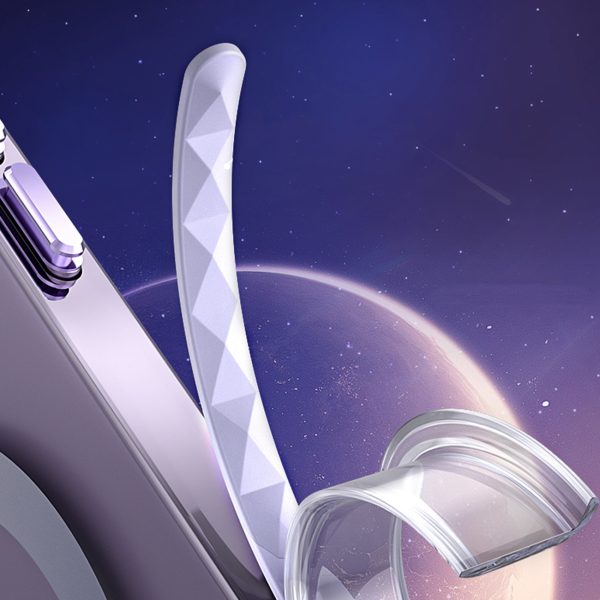 Magnētiskais korpuss iPhone 14 magsafe pqy ledus kristāla sērija sudraba