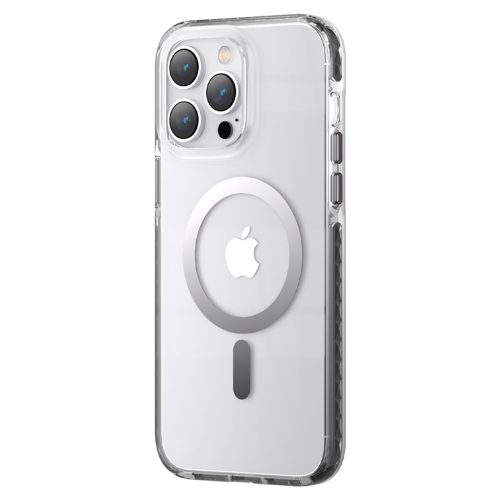 Magnētiskais korpuss iPhone 14 Plus Magsafe PQY Ice Crystal Series pelēks