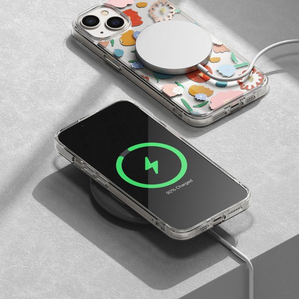 Bruņu korpusa vāks ar gēla rāmja iPhone 14 Plus saplūšanas dizaina caurspīdīgu ziedu
