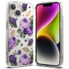 Bruņu korpusa vāks ar gēla rāmi iPhone 14 Plus Fusion Design Purple caurspīdīga roze