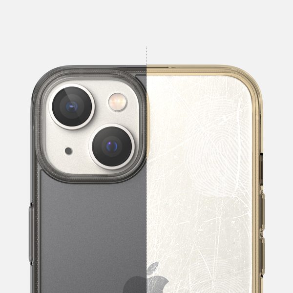Aizsardzības korpuss iPhone 14 Plus ar saplūšanas saplūšanas matētu pelēku rāmi
