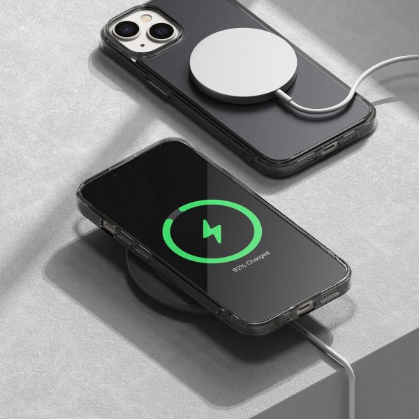 Aizsardzības korpuss iPhone 14 Plus ar saplūšanas saplūšanas matētu pelēku rāmi
