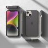 Aizsardzības korpuss iPhone 14 Plus ar saplūšanas saplūšanas matētu pelēku rāmi