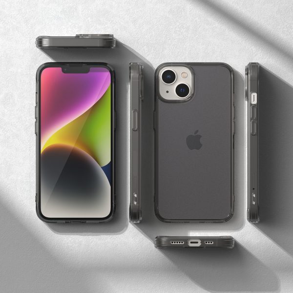 Aizsardzības korpuss iPhone 14 Plus ar saplūšanas saplūšanas matētu pelēku rāmi