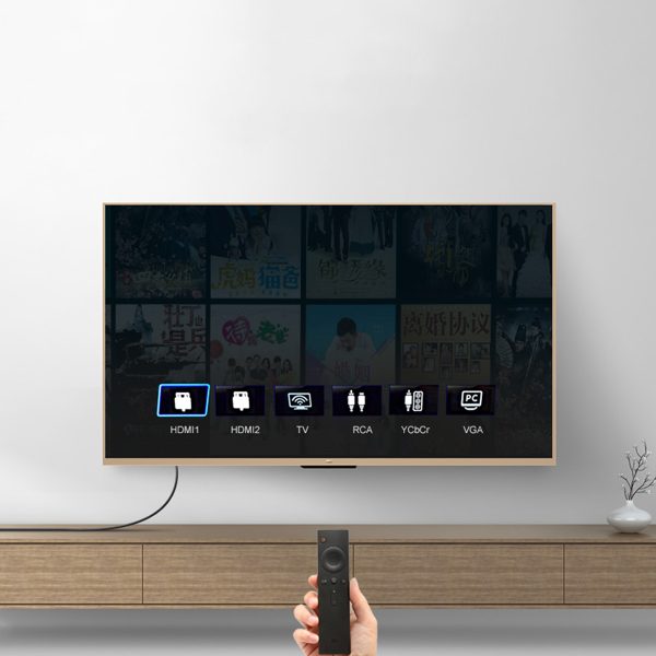 HDMI 4K kabeļa kabelis ar 2 m leņķisko spraudni