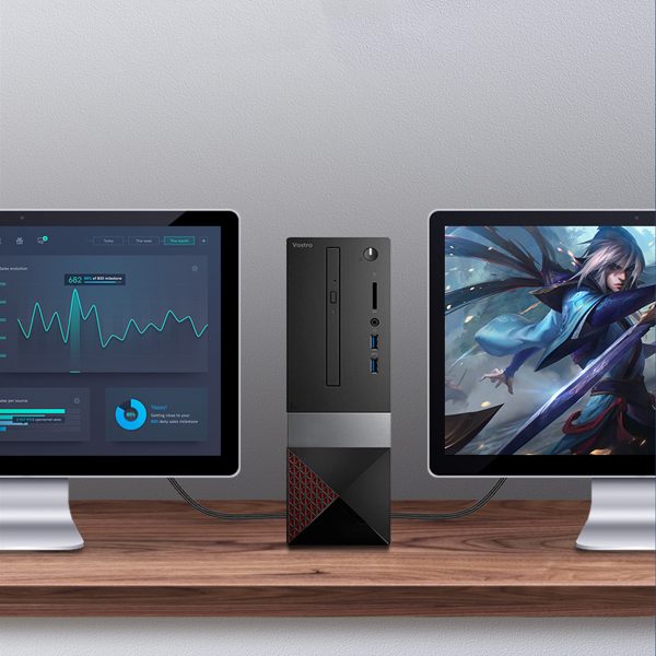 HDMI 2,1 8K 60Hz 1,5m kabelis kokvilnas pītā melnā krāsā