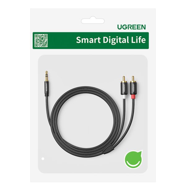 1021920-5-kabel-przewod-audio-3-5-mm-mini-jack-2-ugreen-hurtownia-sklep Kabeļa audio kabelis 3,5 mm mini ligzda - 2x rca 5m melns