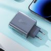 GAN 65W tīkla lādētājs 3 porti 1X USB 2X USB-C pelēks