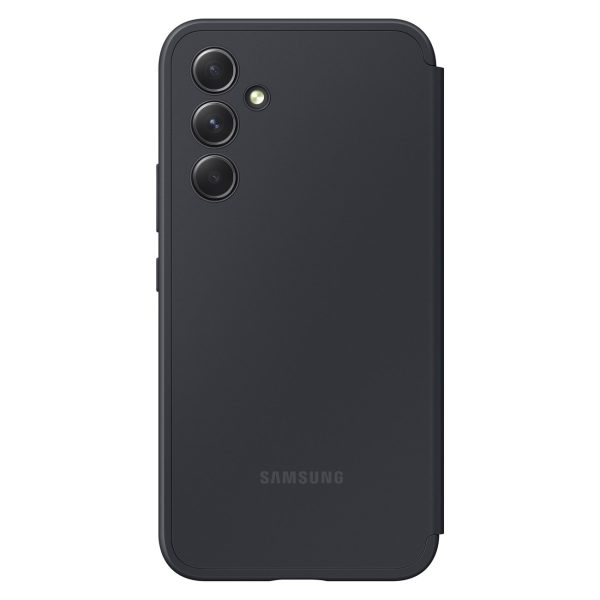 Lieta ar atloku loga portfeļa Galaxy A54 5G Smart View Wallet Black