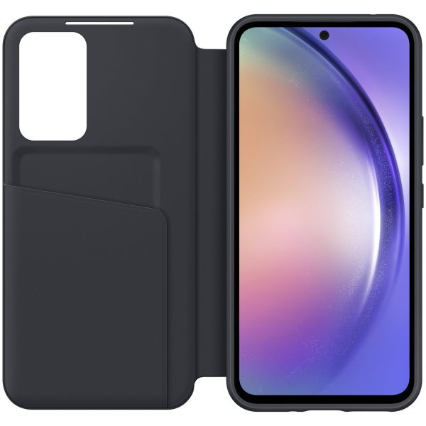 Lieta ar atloku loga portfeļa Galaxy A54 5G Smart View Wallet Black