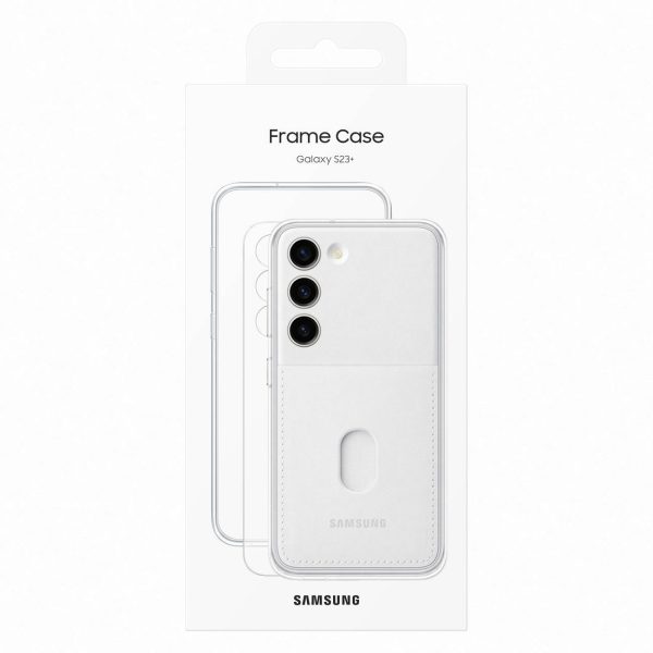 Gadījuma korpuss ar nomaināmām mugurām Samsung Galaxy S23+ rāmja pārsega balts