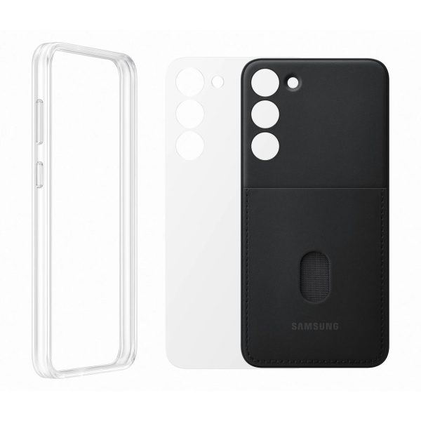 Gadījuma korpuss ar nomaināmām mugurām Samsung Galaxy S23+ rāmja vāks melns