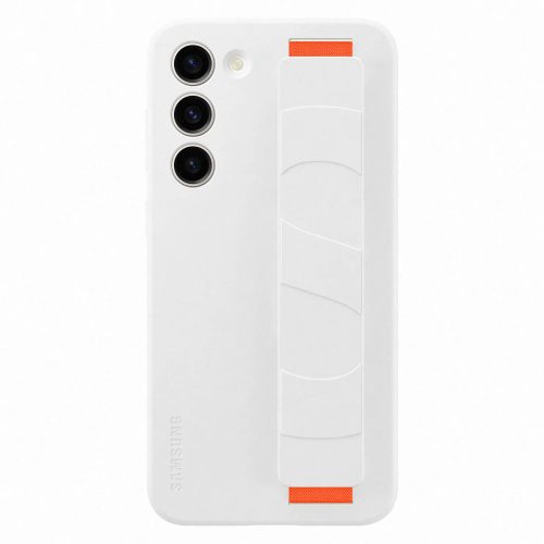 Silikona korpuss ar Samsung Galaxy S23+ balta roktura korpusu